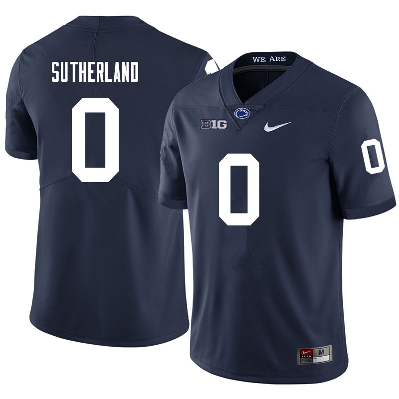 NCAA Nike Men's Penn State Nittany Lions Jonathan Sutherland #0 College Football Authentic Navy Stitched Jersey QSF6698YJ